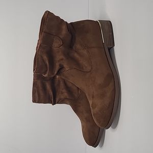Call It Spring, Size 7.5, brown suede ankle booties